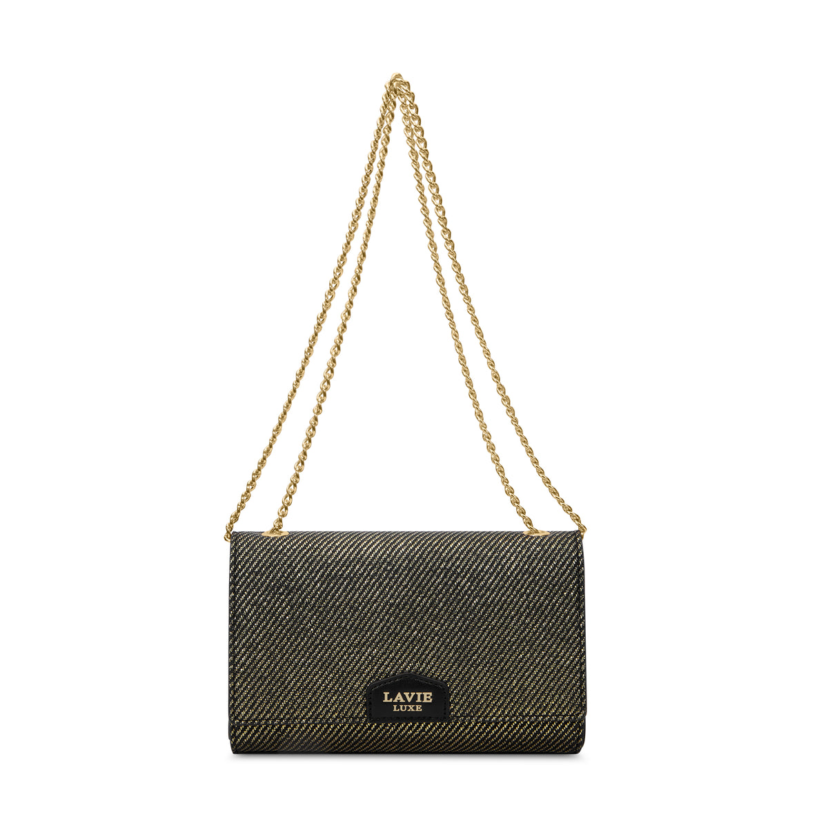 Glam Lauren Flap Sling Bag Black