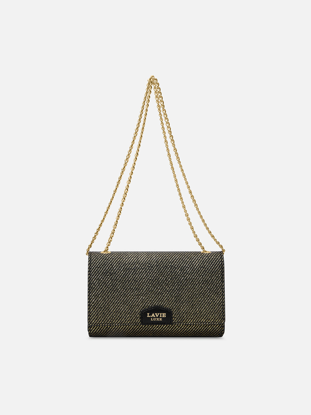 Glam Lauren Flap Small Black Sling Bag