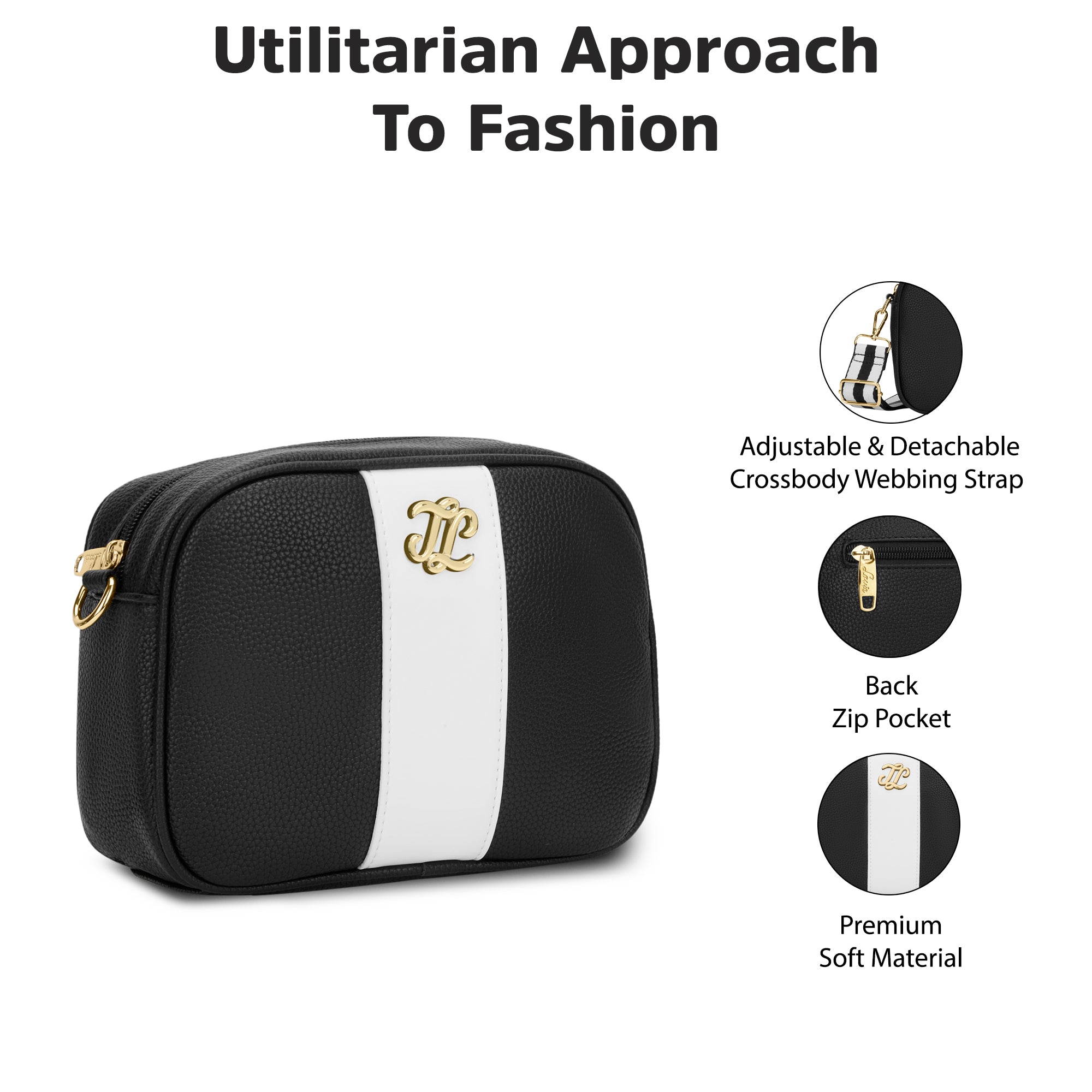 Tulsa Colourblock Box 'S Ladies Slingbag Black