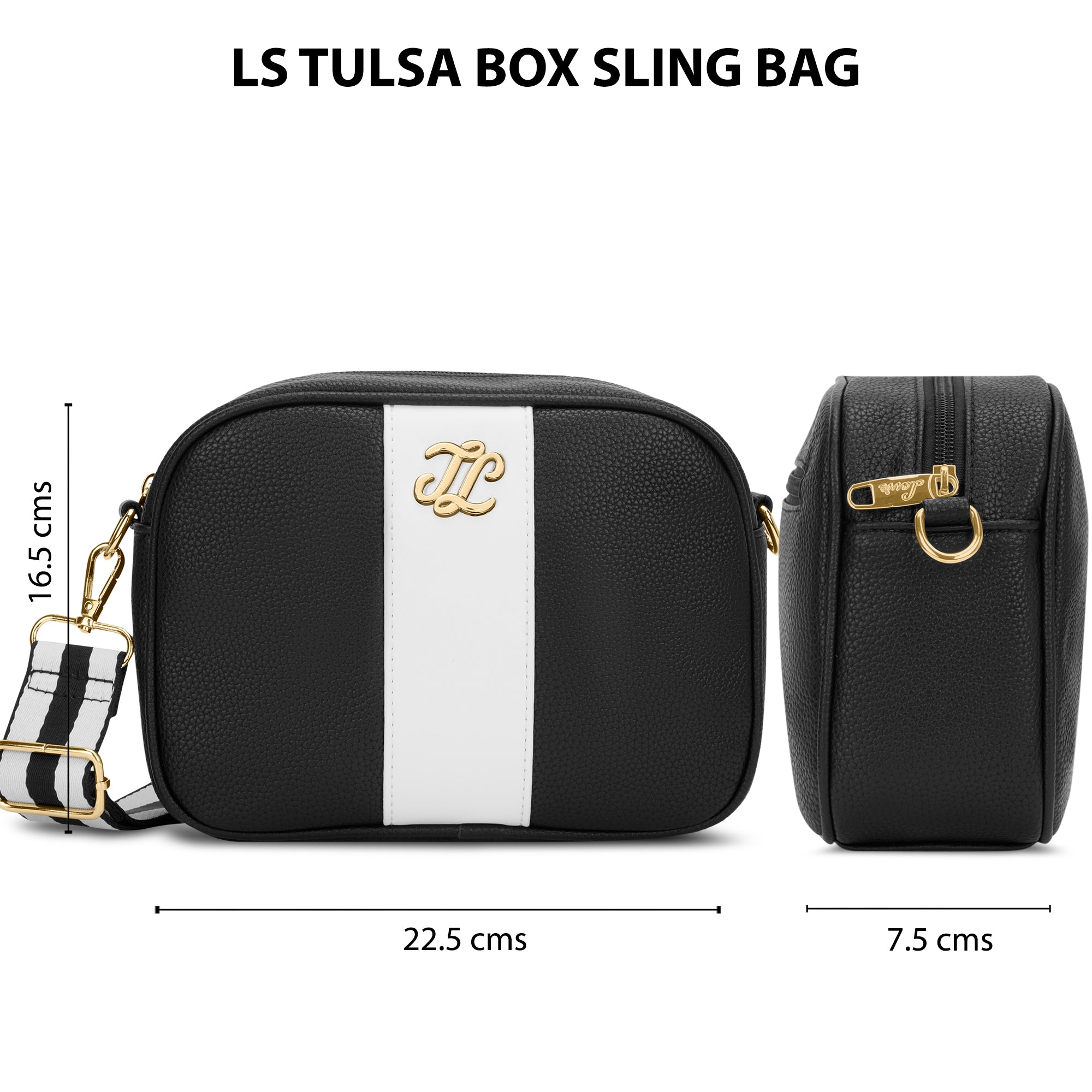 Tulsa Colourblock Box 'S Ladies Slingbag Black