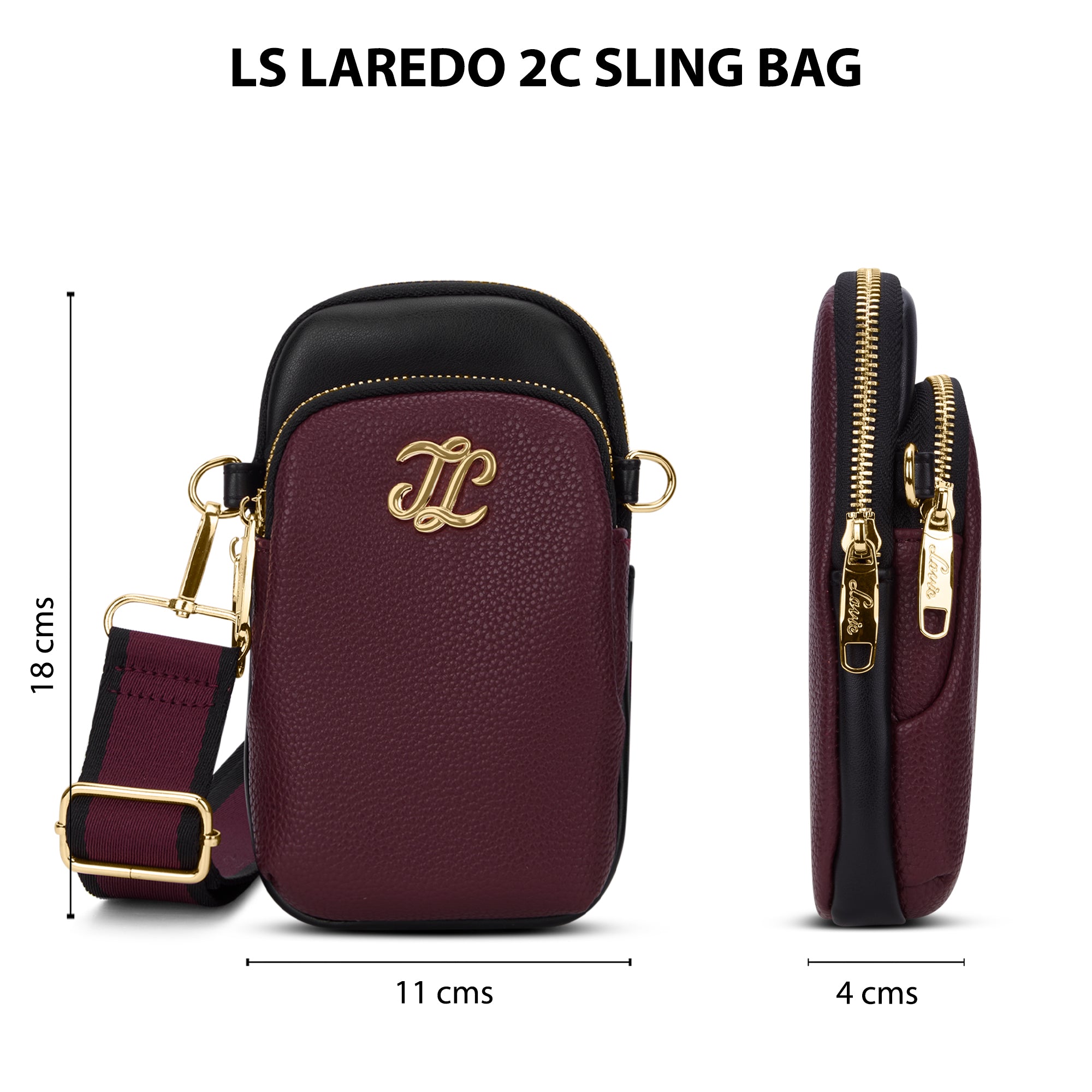 Laredo Colourblock 2C 'S Ladies Slingbag Maroon