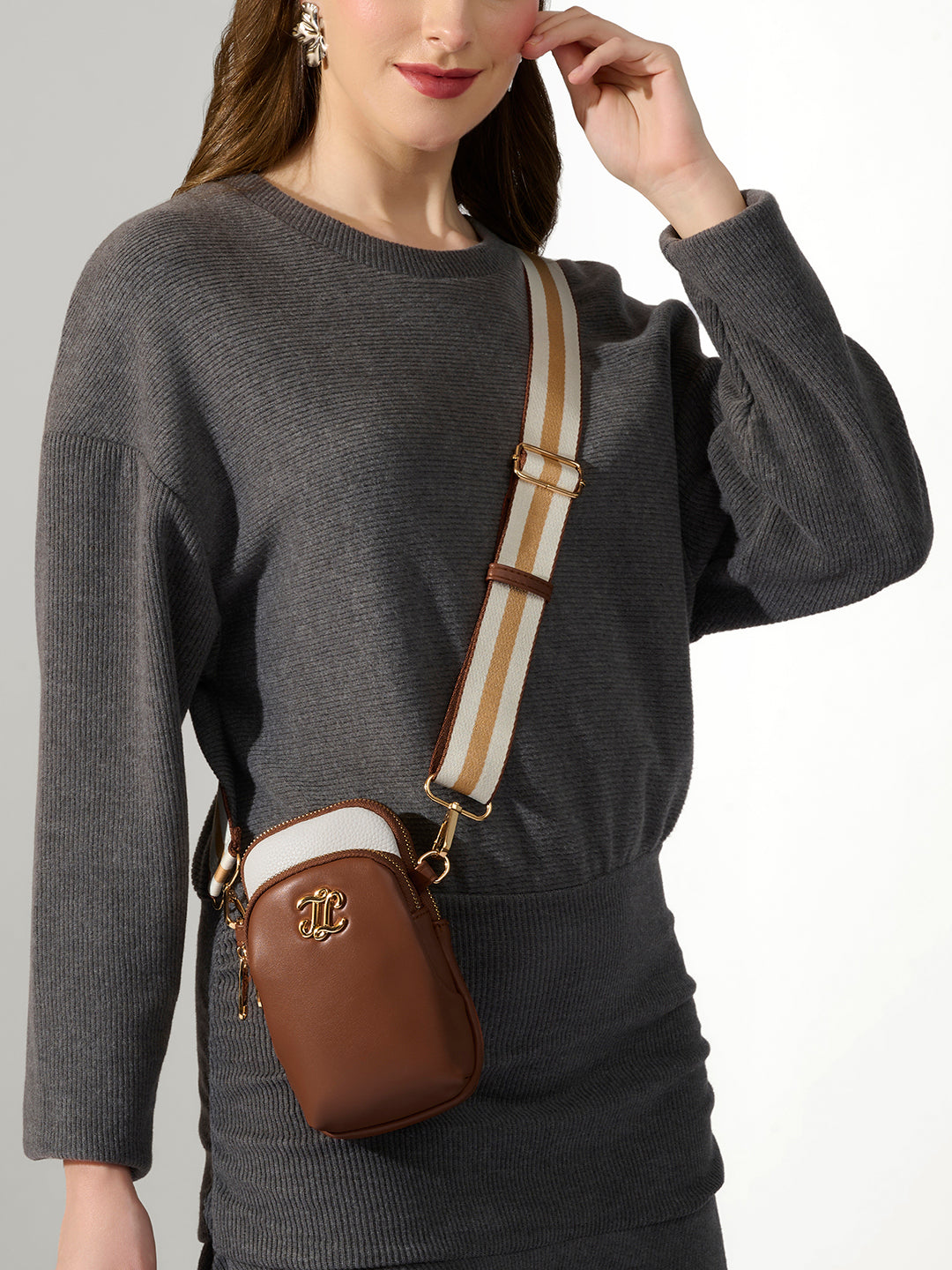 Laredo Colourblock 2C 'S Ladies Slingbag Tan