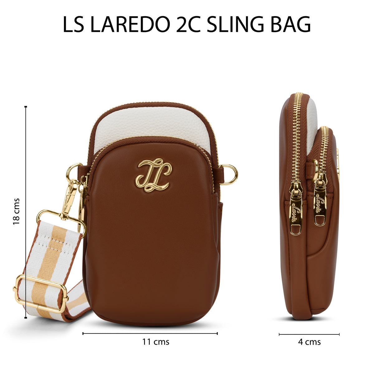 Laredo Colourblock 2C 'S Ladies Slingbag Tan