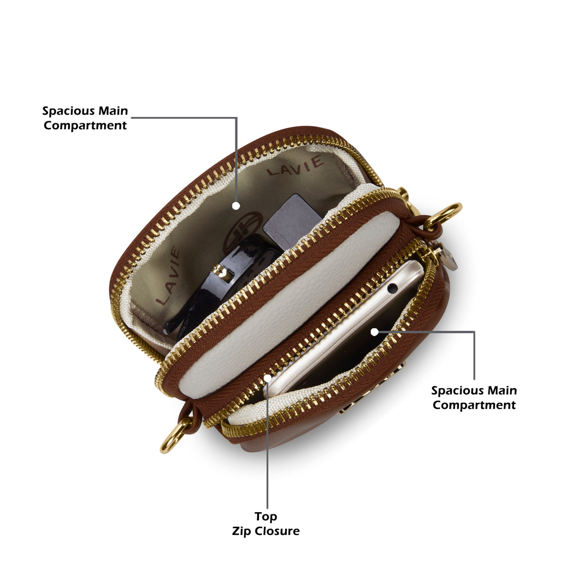 Laredo Colourblock 2C 'S Ladies Slingbag Tan