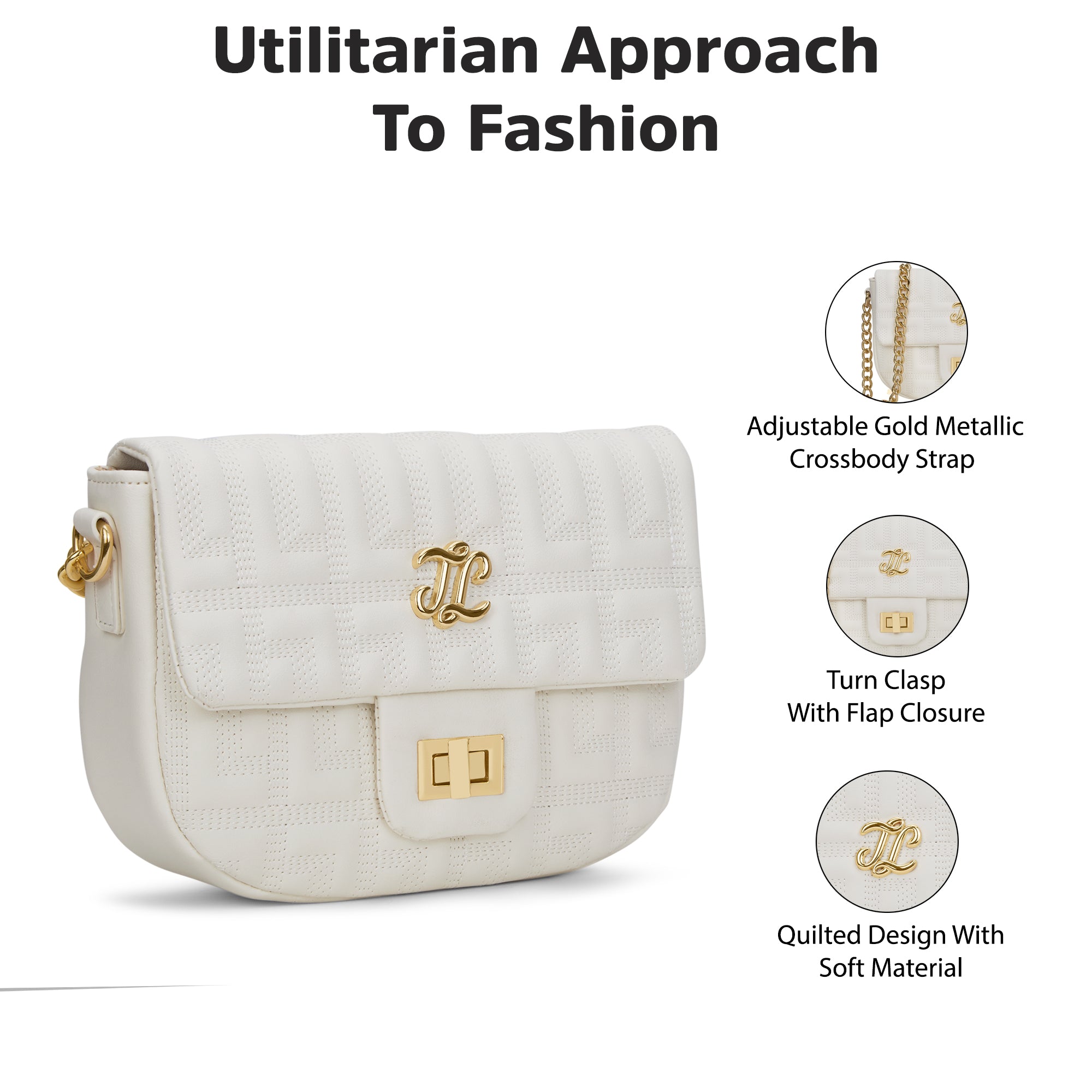 Churchill Rectagular Flap Over Frame Clutch Gold