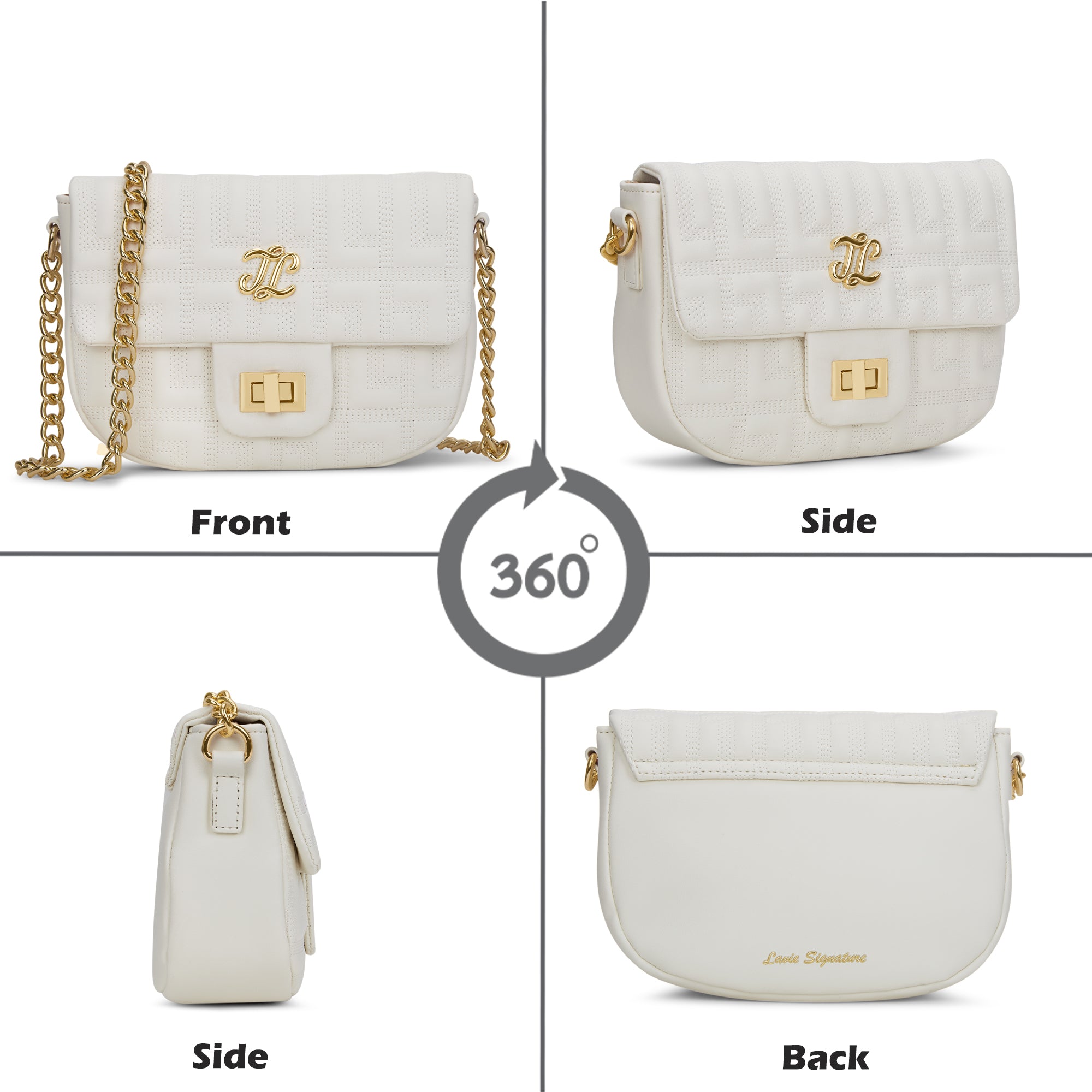 Churchill Rectagular Flap Over Frame Clutch Gold