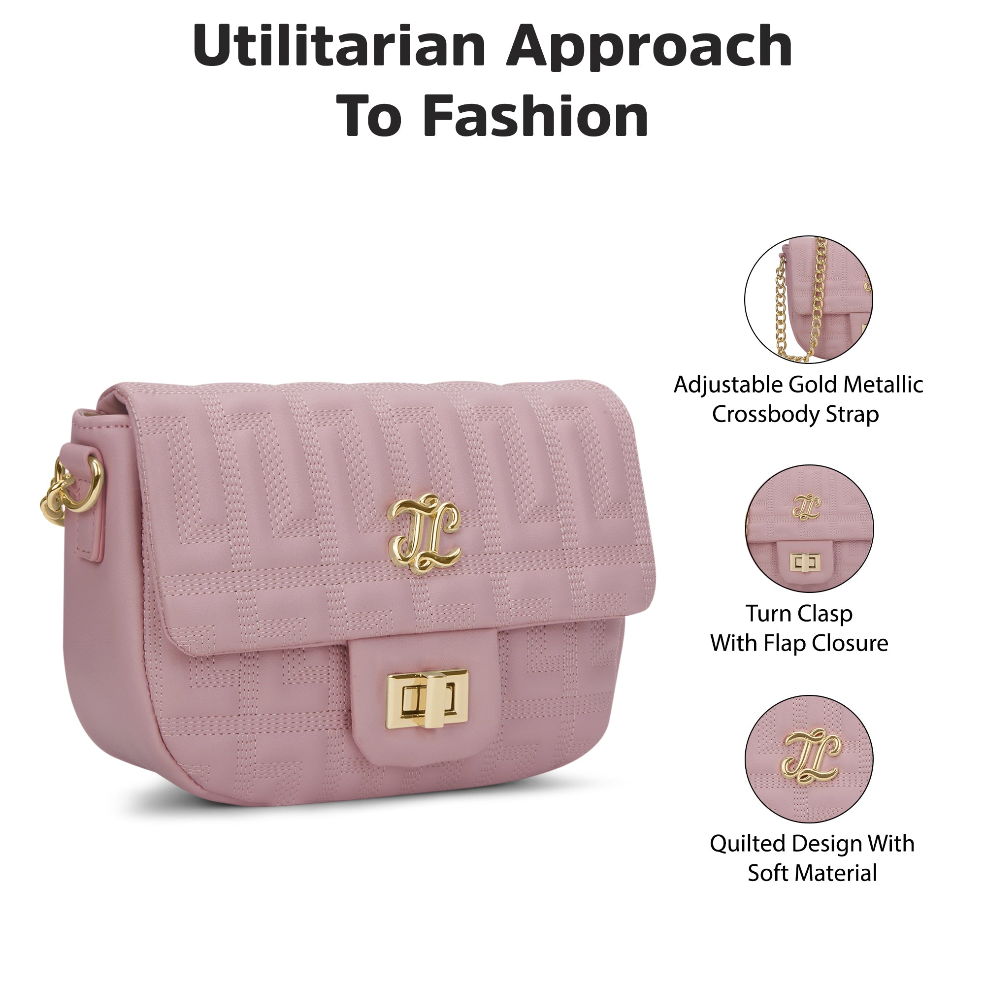 Churchill Rectagular Flap Over Frame Clutch Gold