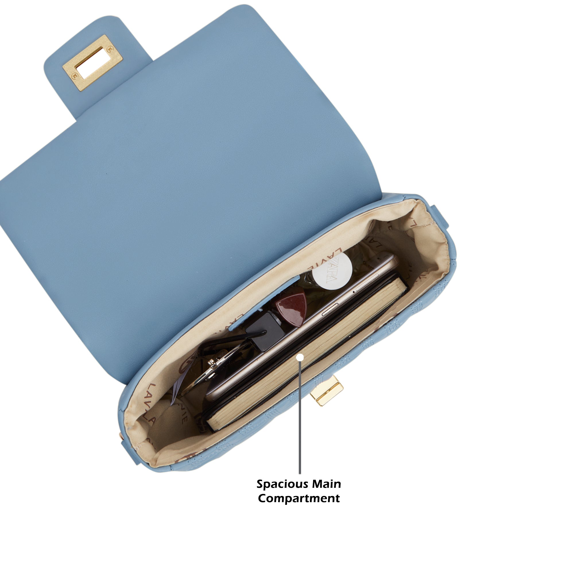 Churchill Rectagular Flap Over Frame Clutch Gold
