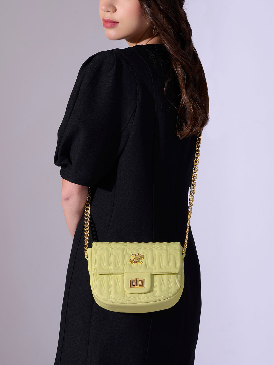 Churchill Rectagular Flap Over Frame Clutch Gold