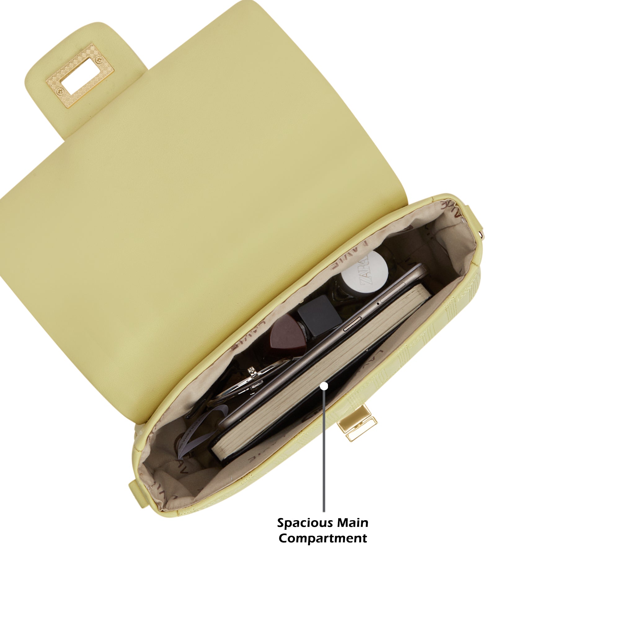 Churchill Rectagular Flap Over Frame Clutch Gold