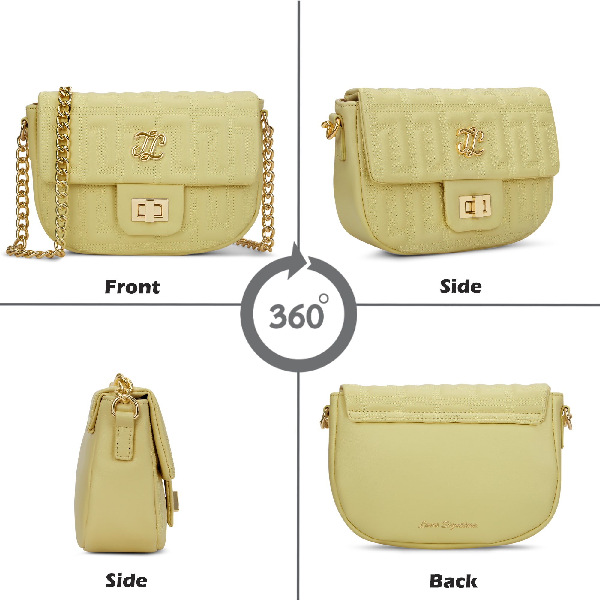 Churchill Rectagular Flap Over Frame Clutch Gold