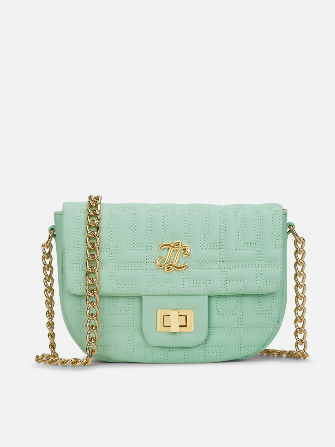Churchill Rectagular Flap Over Frame Clutch Gold