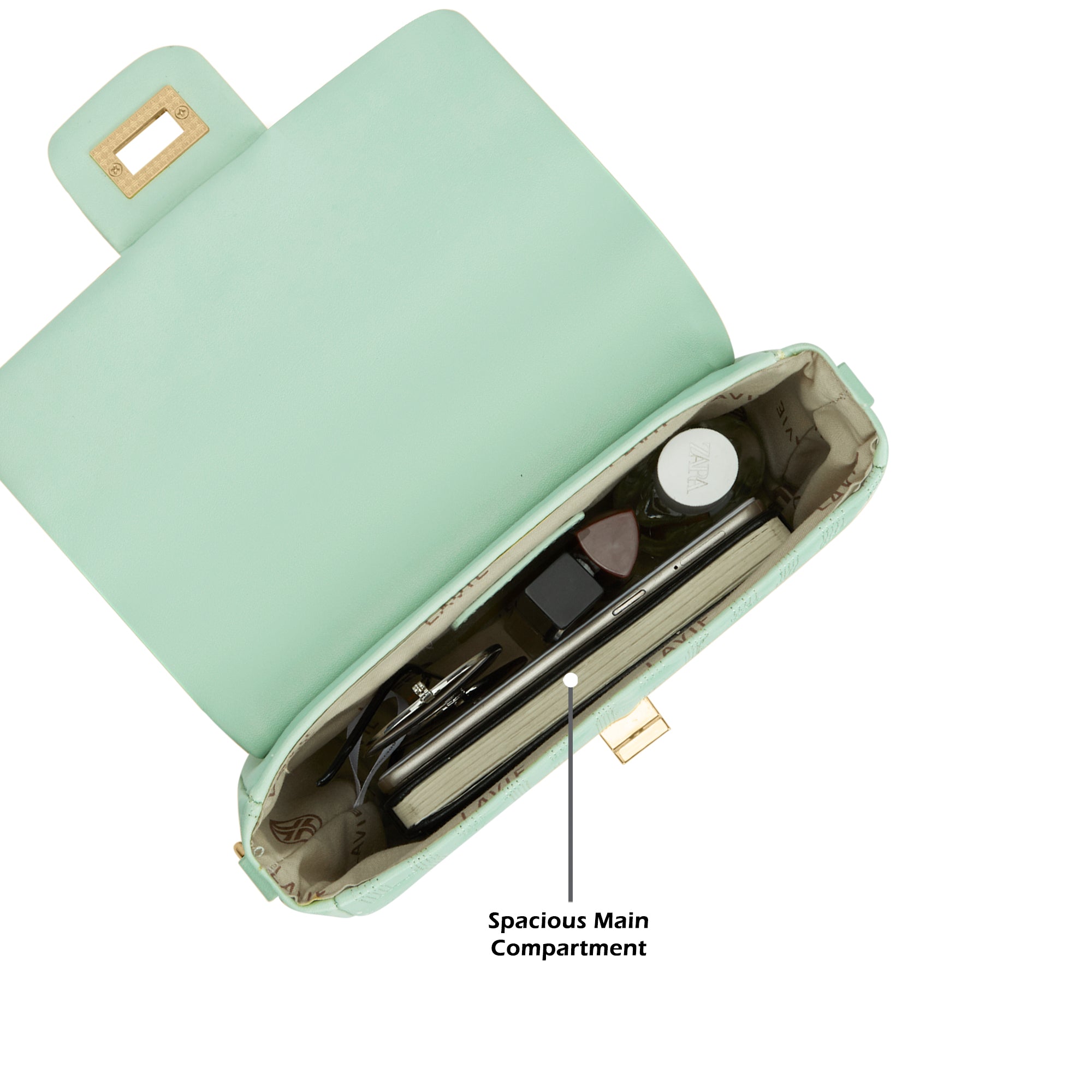 Churchill Rectagular Flap Over Frame Clutch Gold