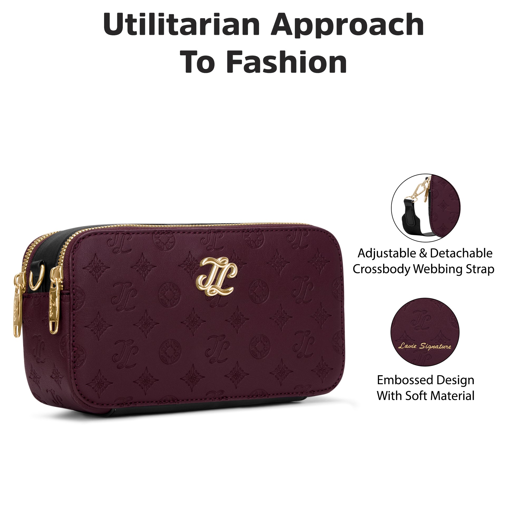 Yukon Box Sling Bag 'S Ladies Handbag Maroon