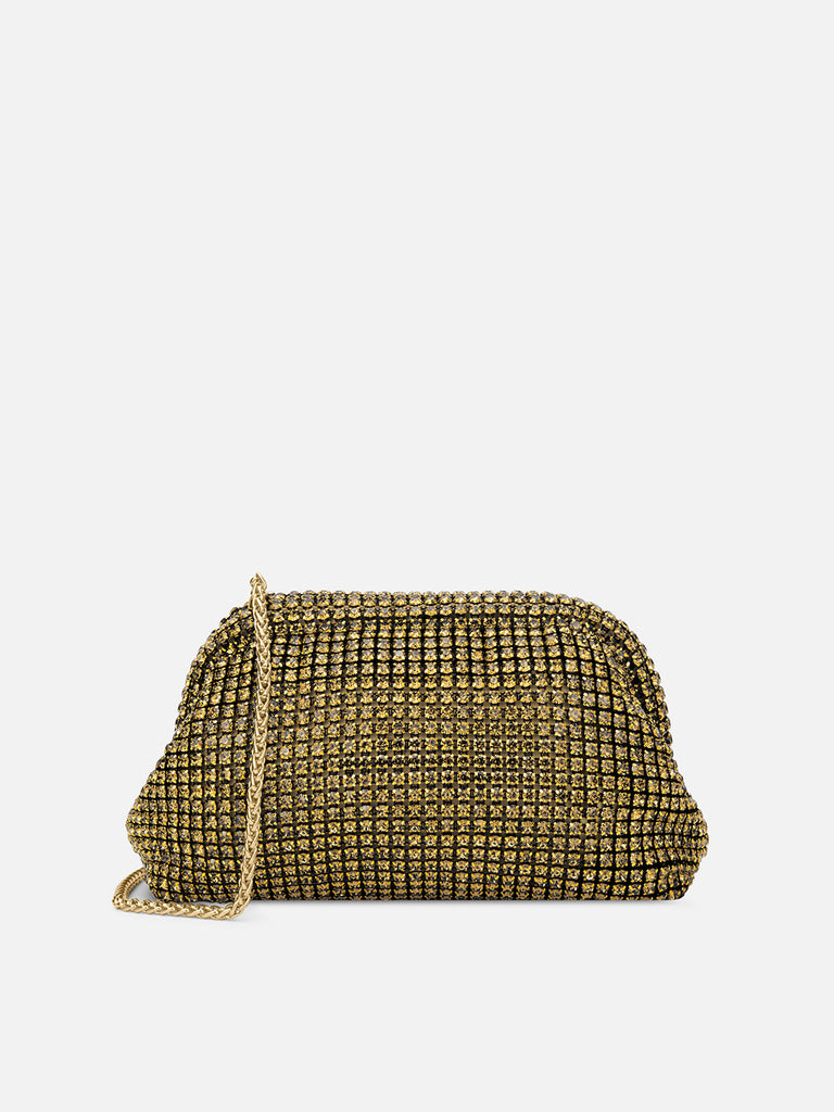 Gem Frame Small Sling Bag Gold