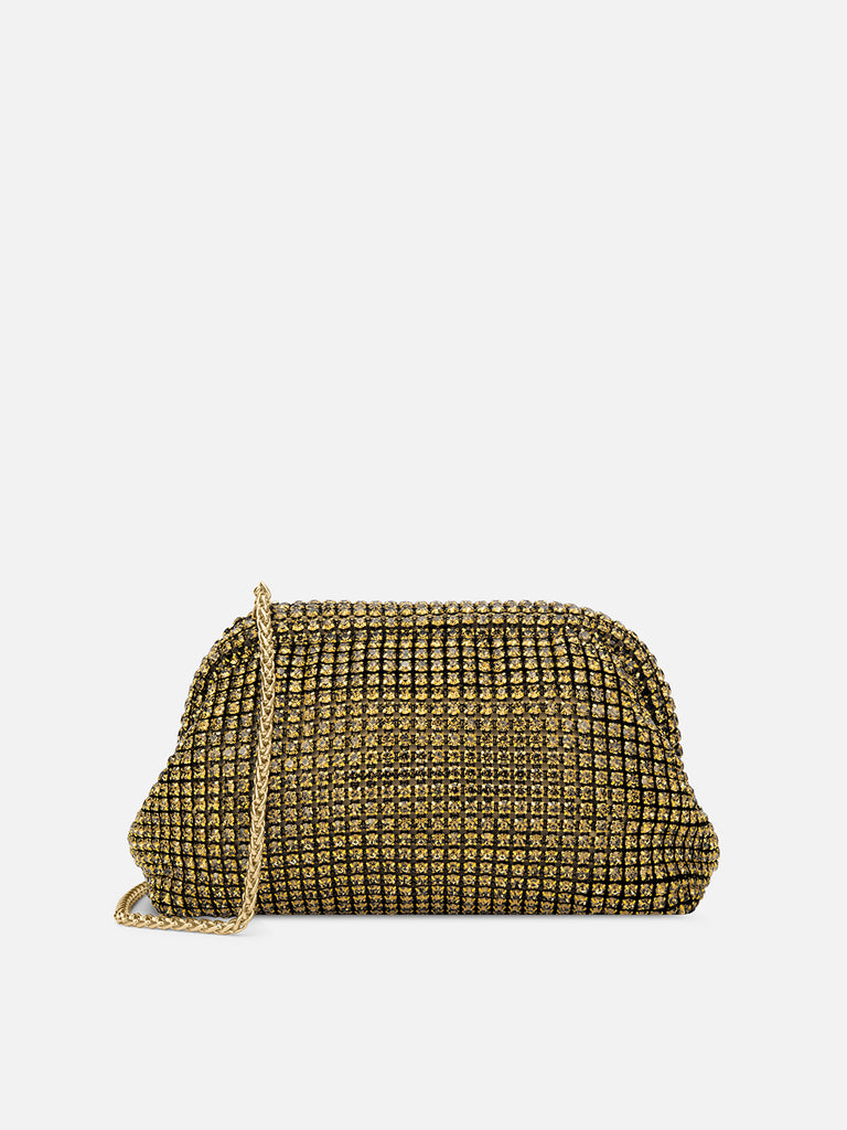 Gem Frame Small Sling Bag Gold