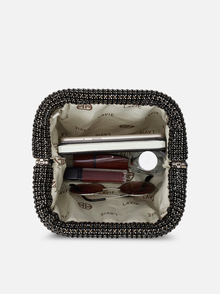 Gem Frame Small Sling Bag Black