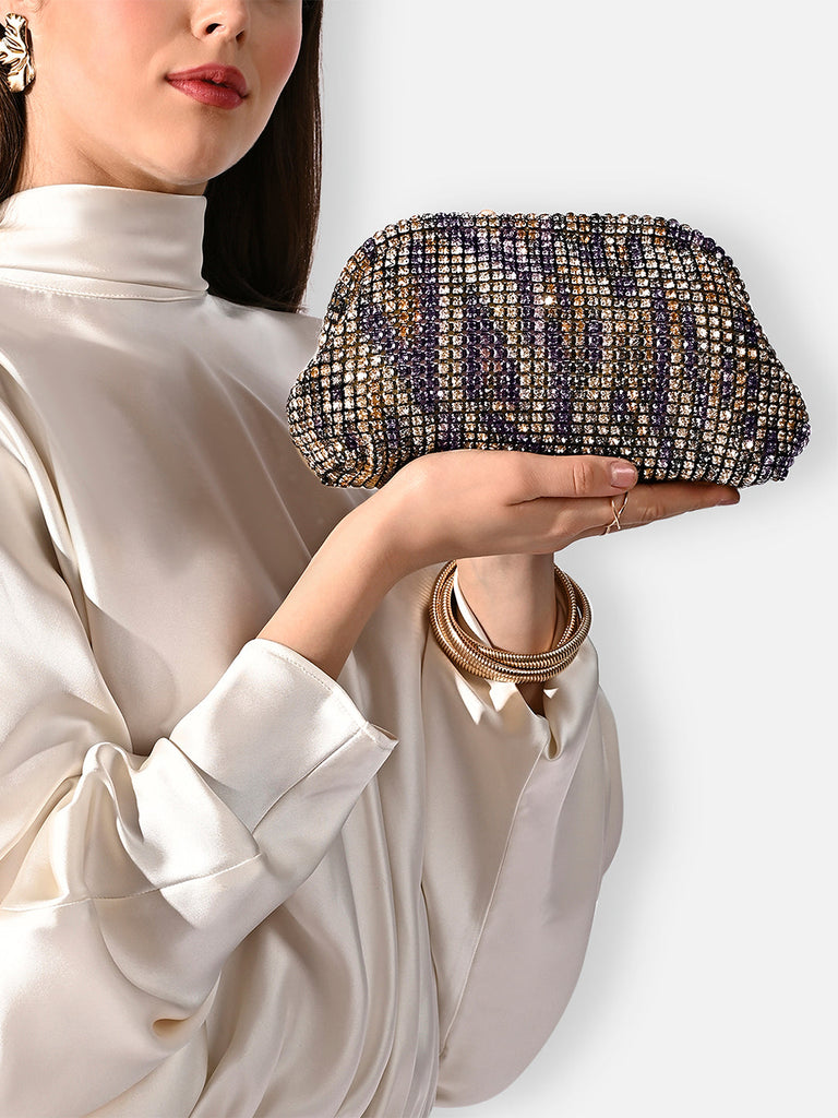 Gem Frame Small Sling Bag Black Ombre