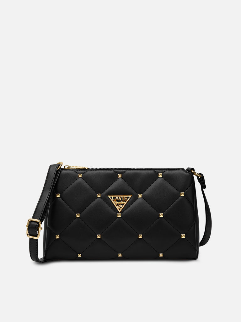 Stud Mesa 3 Compartments Sling Bag
