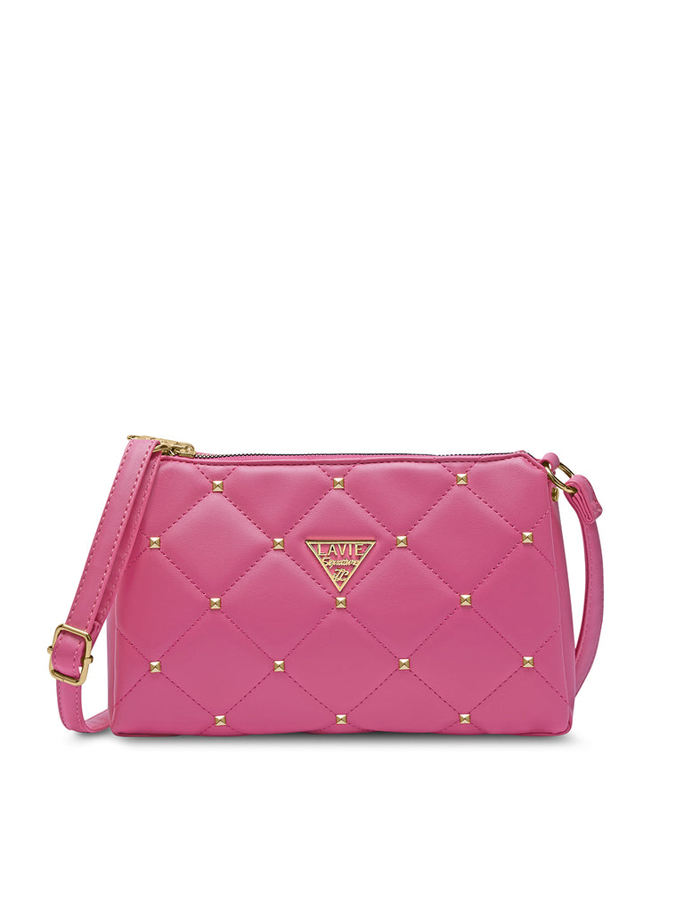 Stud Mesa 3 Compartments Sling Bag