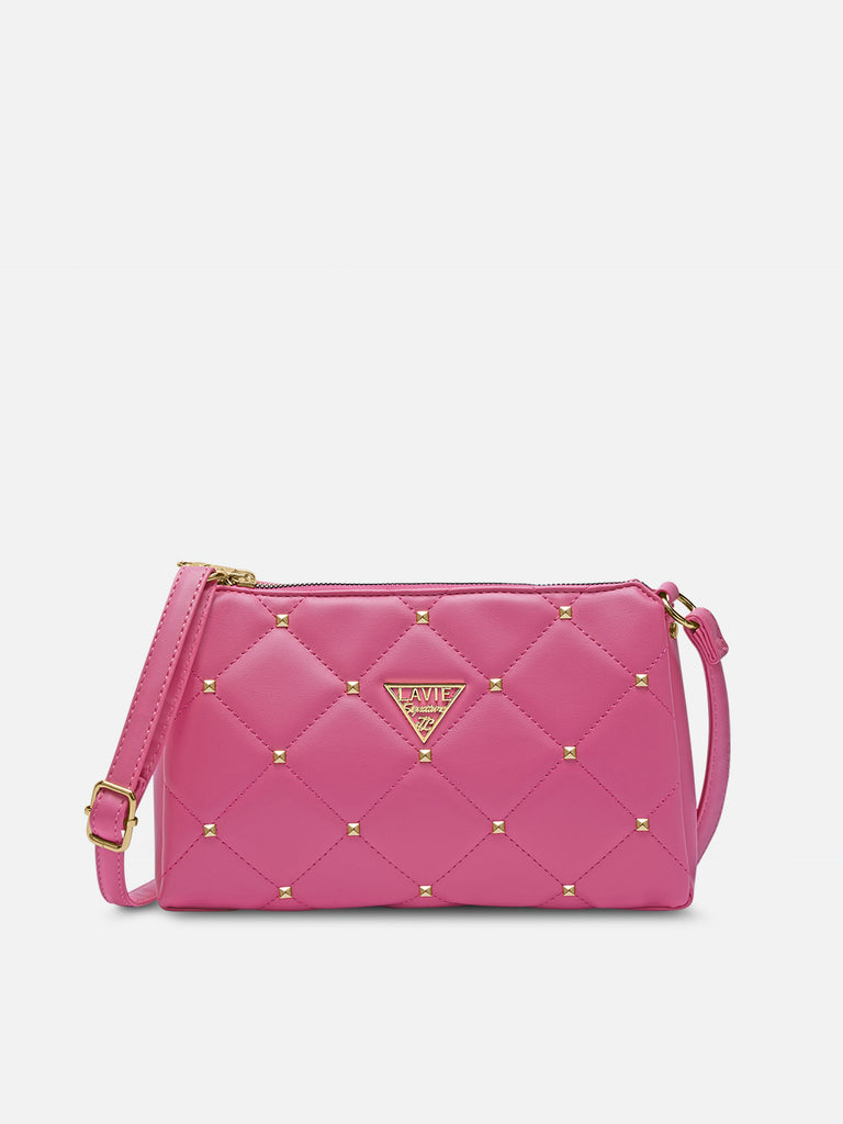 Stud Mesa 3 Compartments Sling Bag