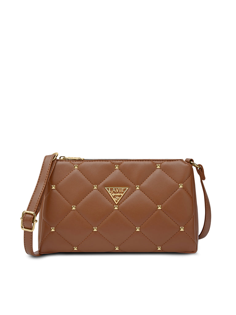 Stud Mesa 3 Compartments Sling Bag