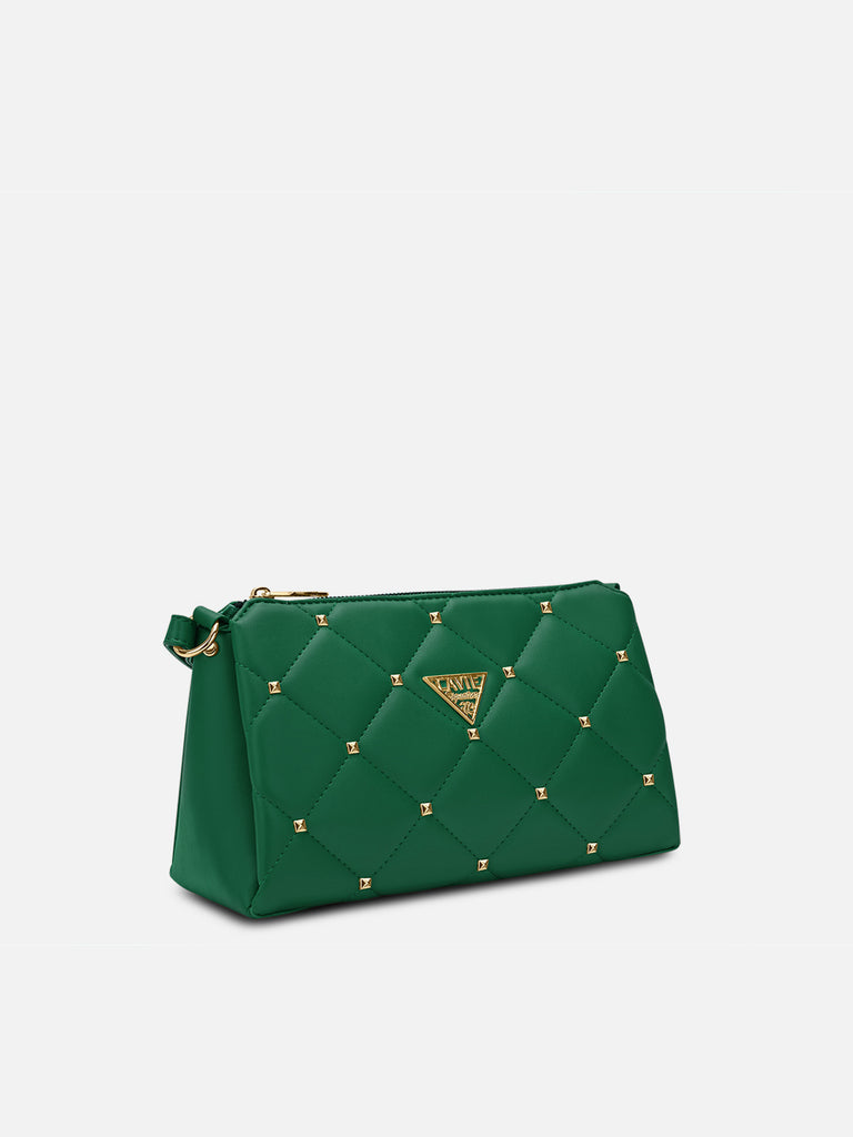 Stud Mesa 3 Compartments Sling Bag