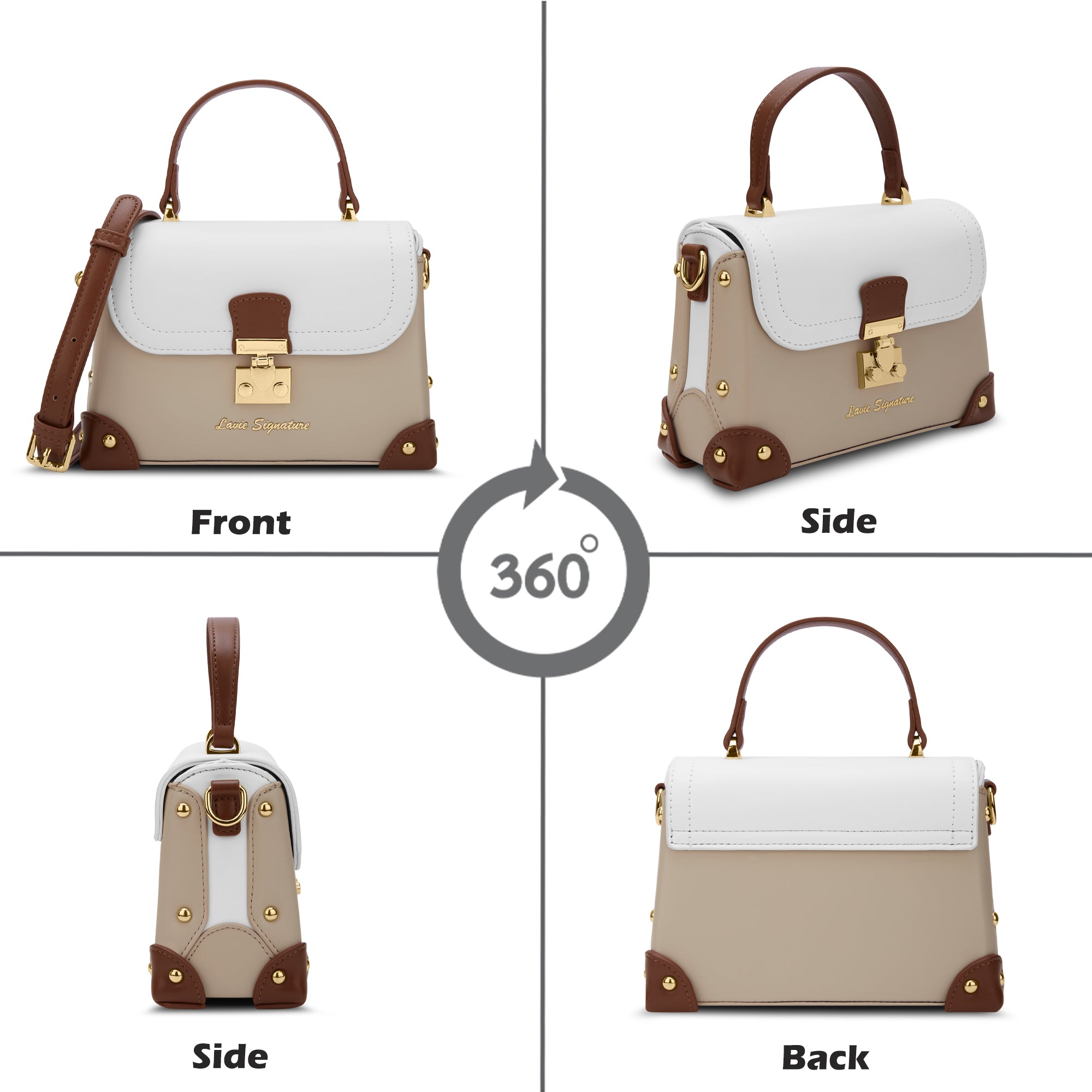 Beaufort Flap Extra Small Satchel Bag Beige