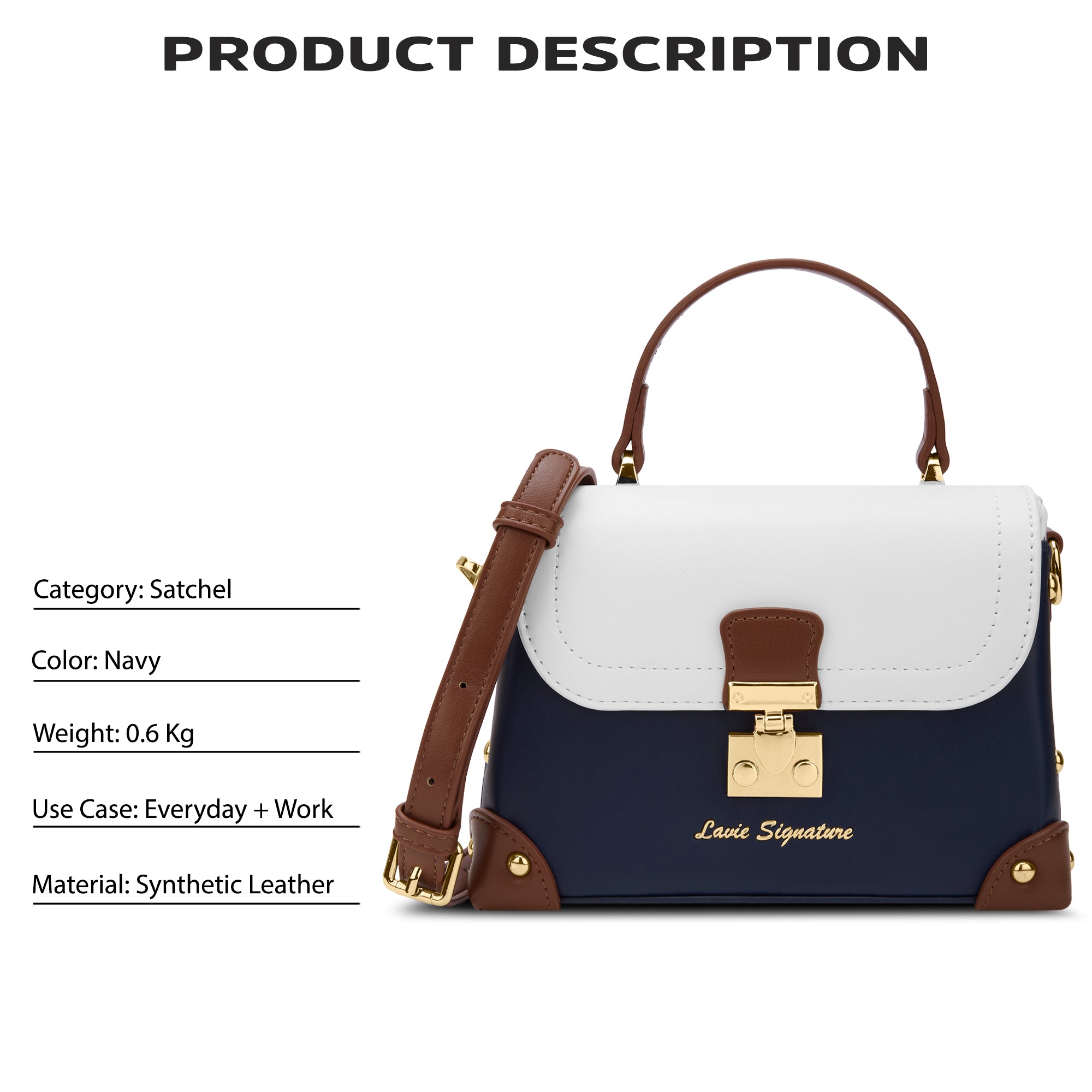 Beaufort Flap Extra Small Satchel Bag Navy