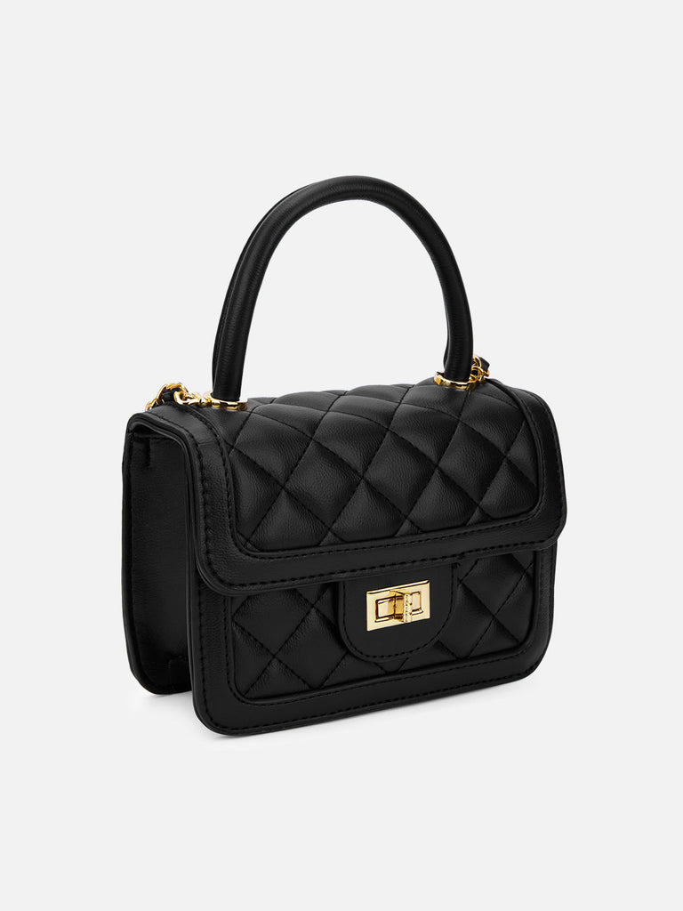 Briza Flap Extra Small Satchel Bag Black