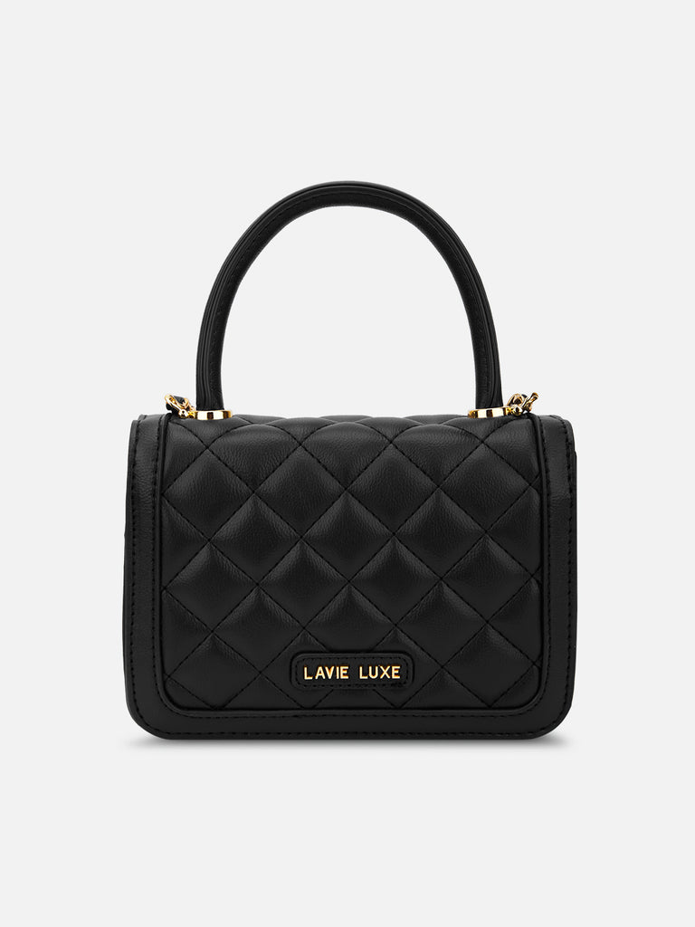 Briza Flap Extra Small Satchel Bag Black