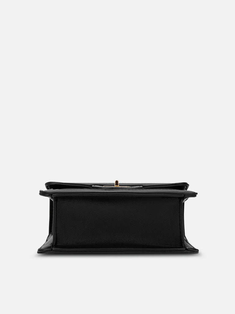 Briza Flap Extra Small Satchel Bag Black