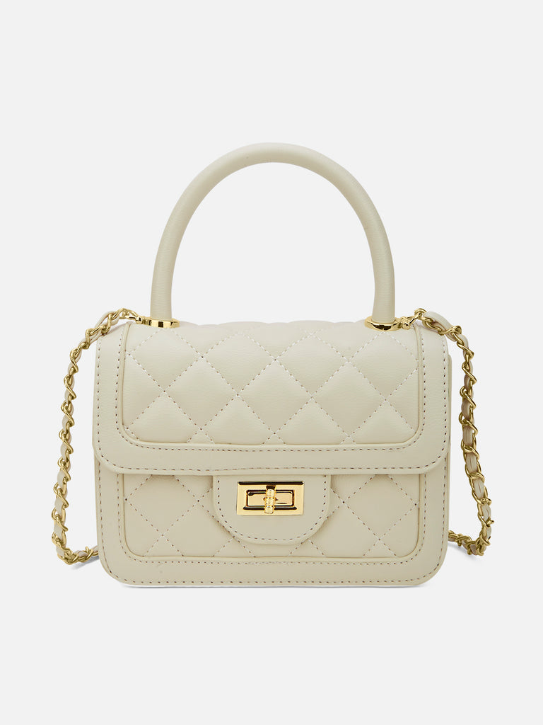 Briza Flap Extra Small Satchel Bag Beige