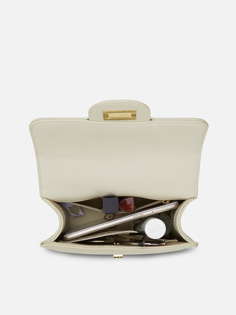 Briza Flap Extra Small Satchel Bag Beige