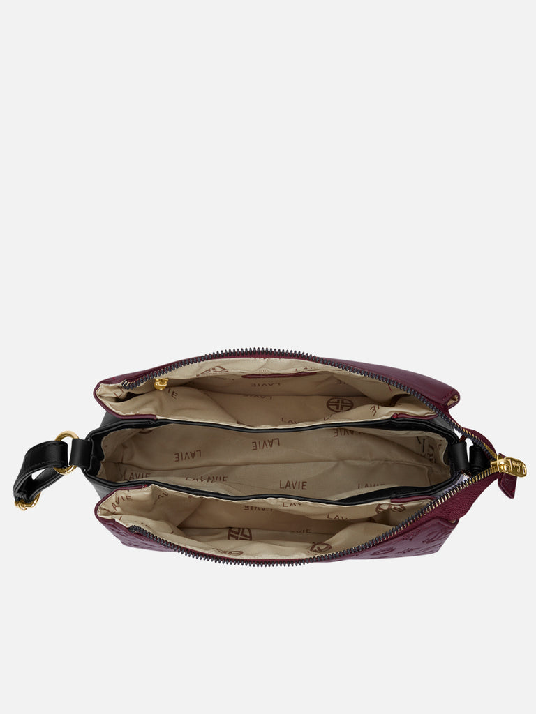 Colourblock Cuba 3 Compartment Medium Sling Bag Maroon