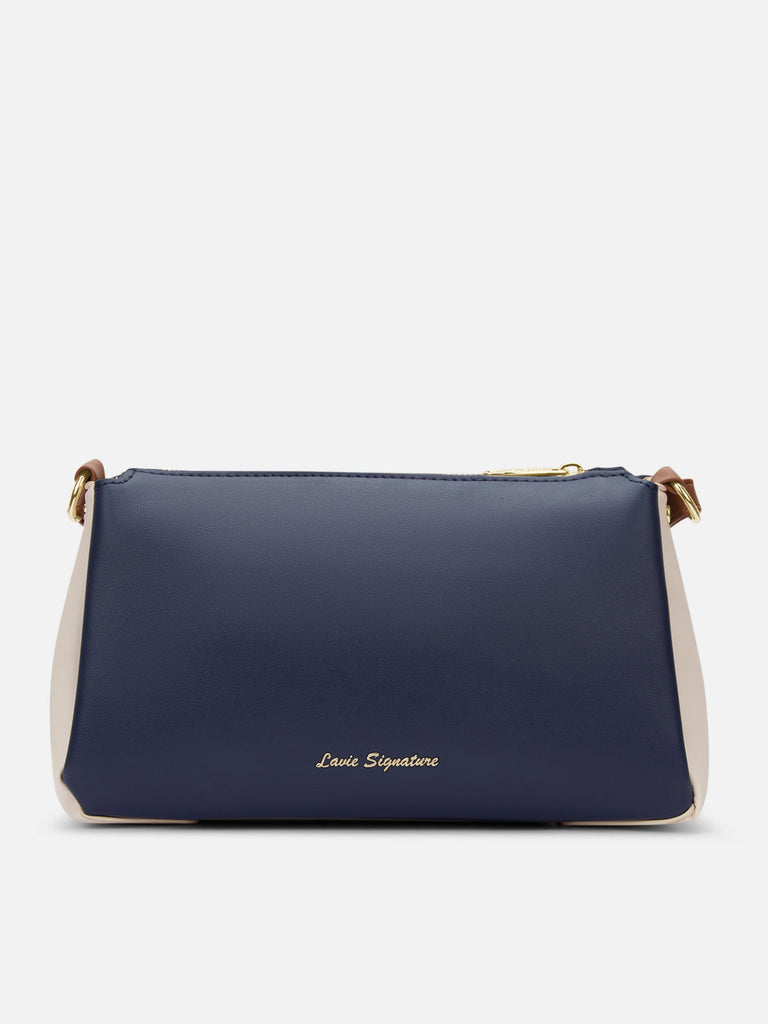 Colourblock Cuba 3 Compartment Medium Sling Bag Navy