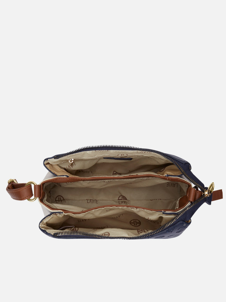 Colourblock Cuba 3 Compartment Medium Sling Bag Navy