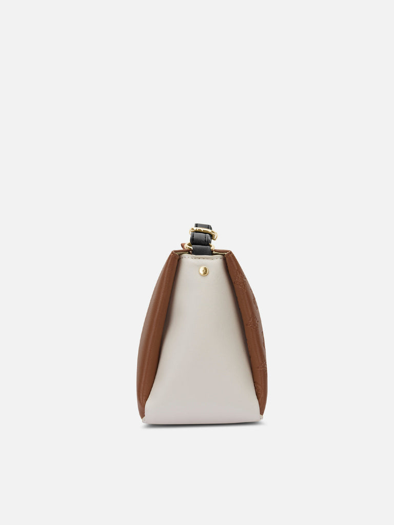 Colourblock Cuba 3 Compartment Medium Sling Bag Tan