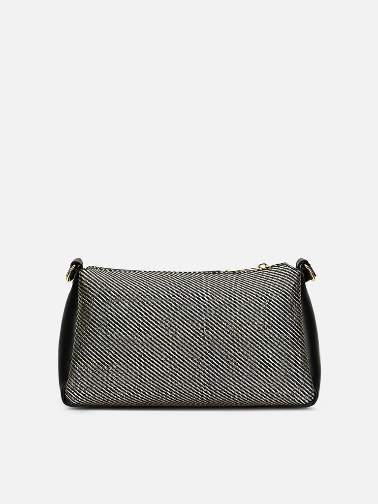 Glam Lizzy 3 Compartment Medium Sling bag Black