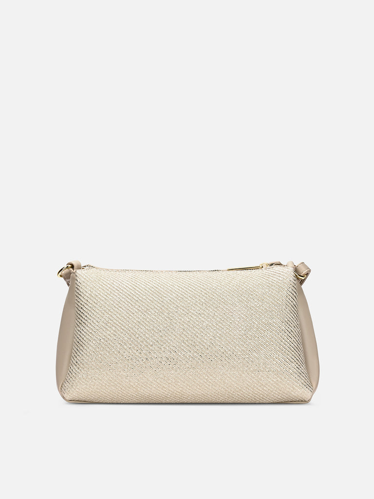 Glam Lizzy 3 Compartment Medium Sling bag Beige