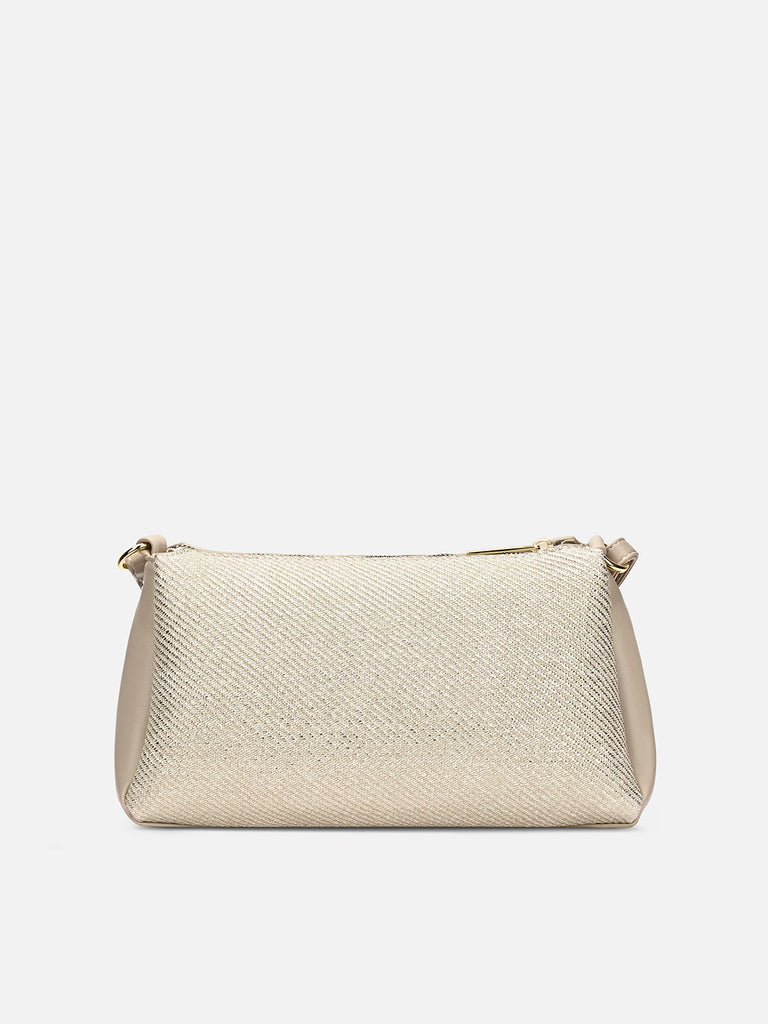 Glam Lizzy 3 Compartment Medium Sling bag Beige