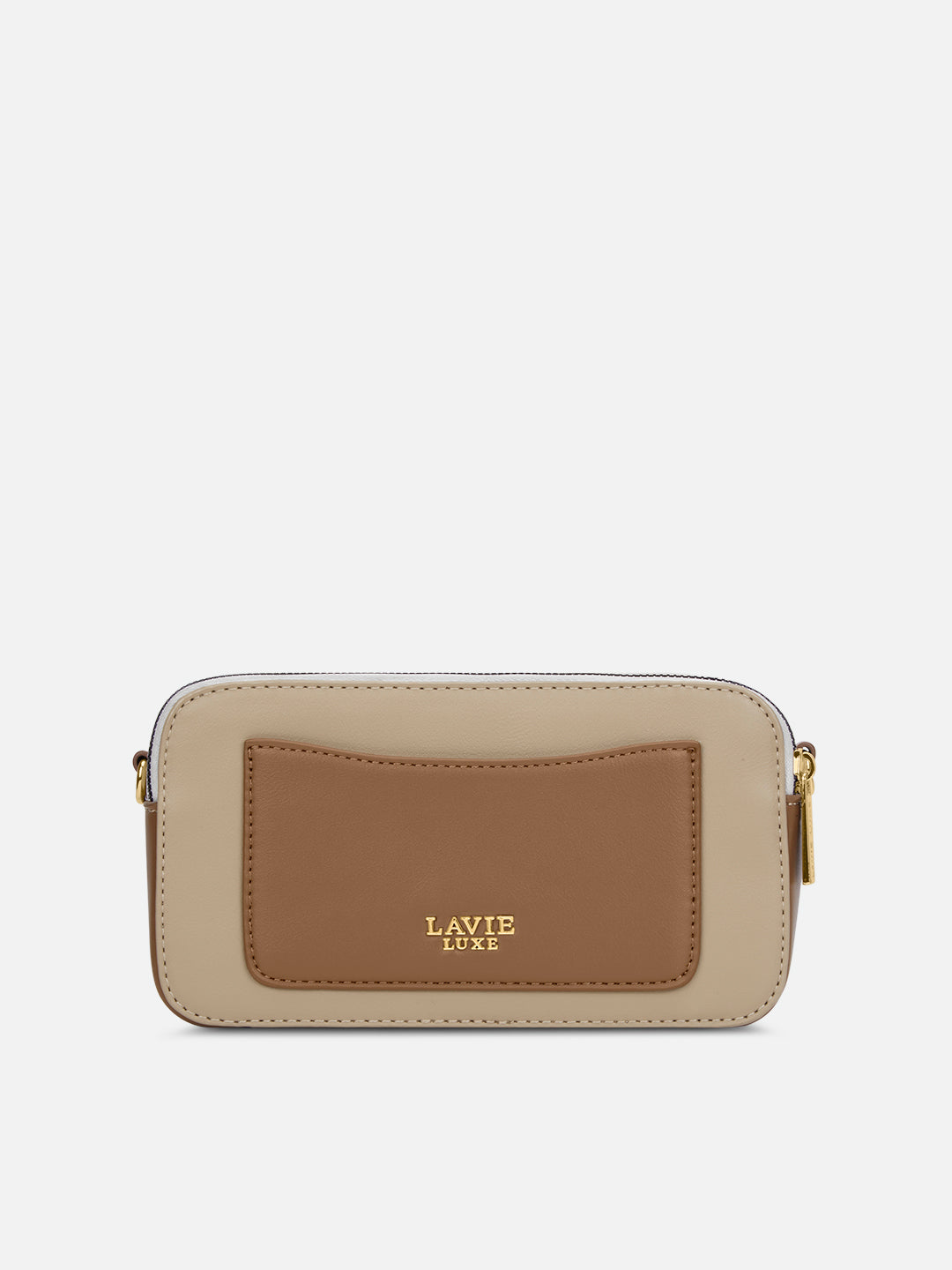 Colorblock Fenny Box Sling Bag Bag Beige