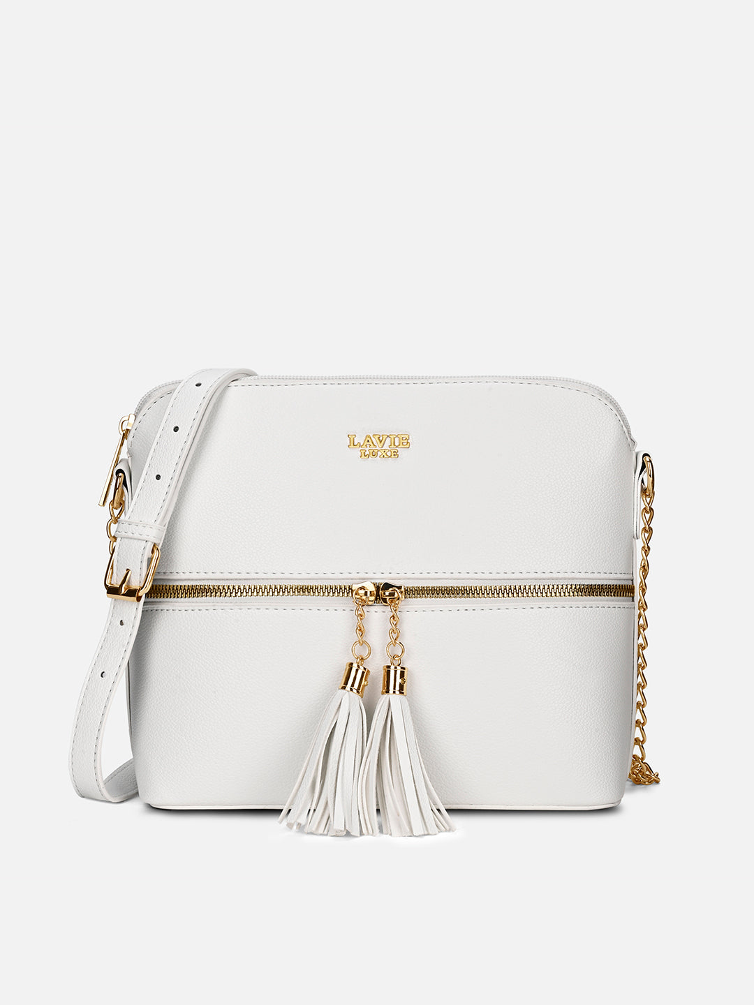 Tiara26 Tassel Sling Bag White