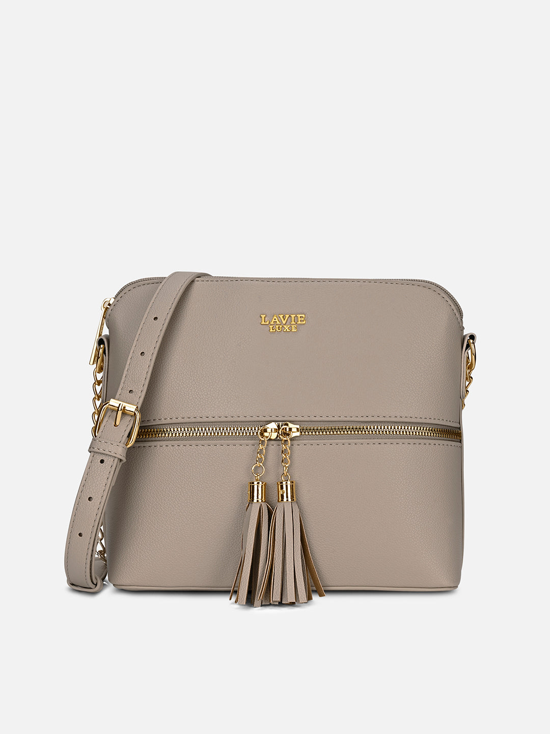 Tiara26 Tassel Sling Bag Taupe