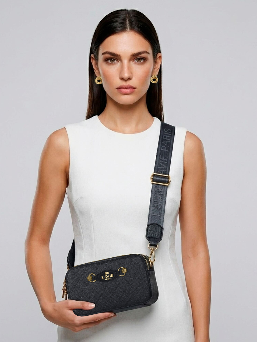 Mono Melanie Box Sling Bag Charcoal