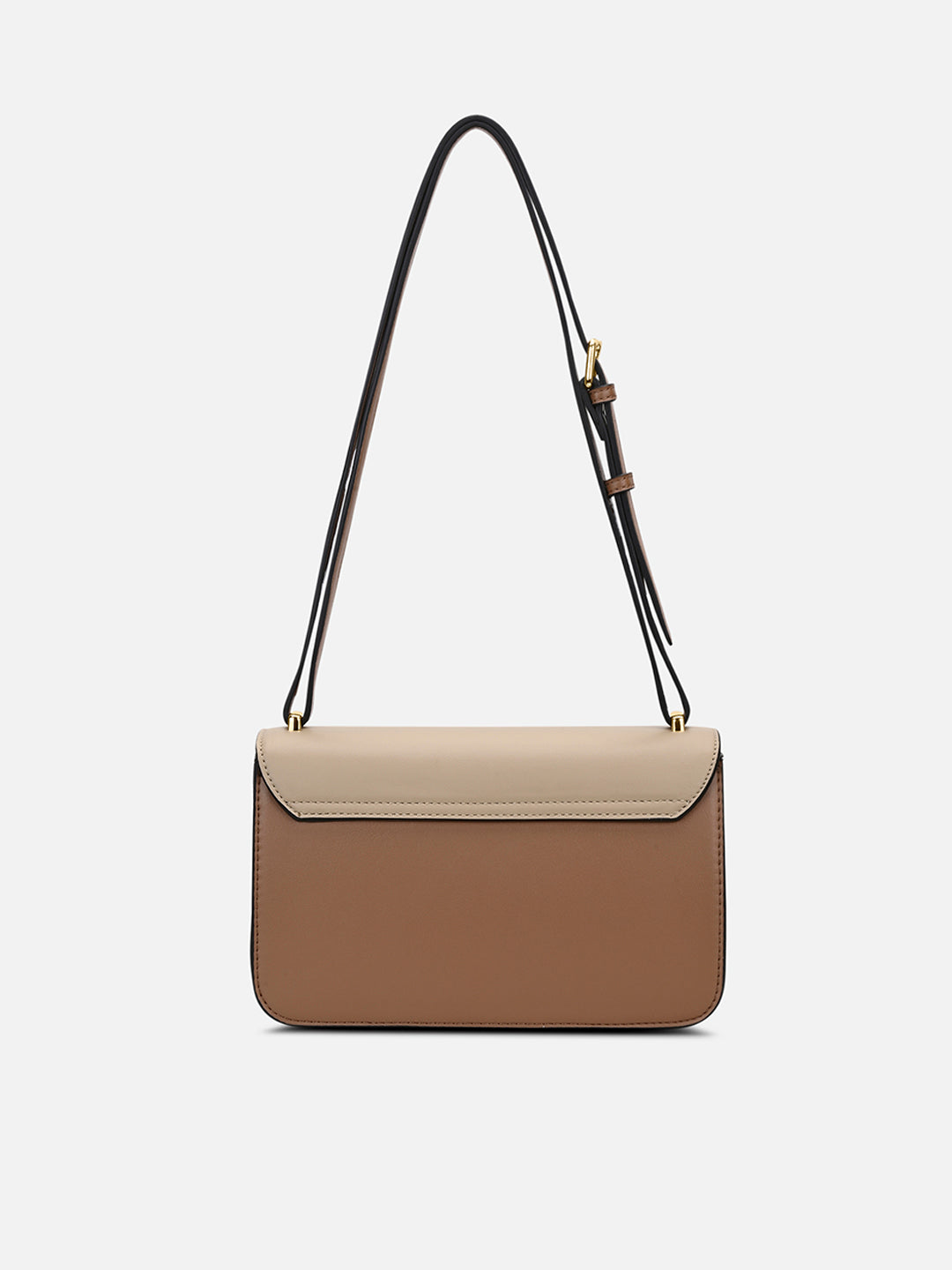 Camelia 3 Compartment Medium Flap Sling Bag Beige