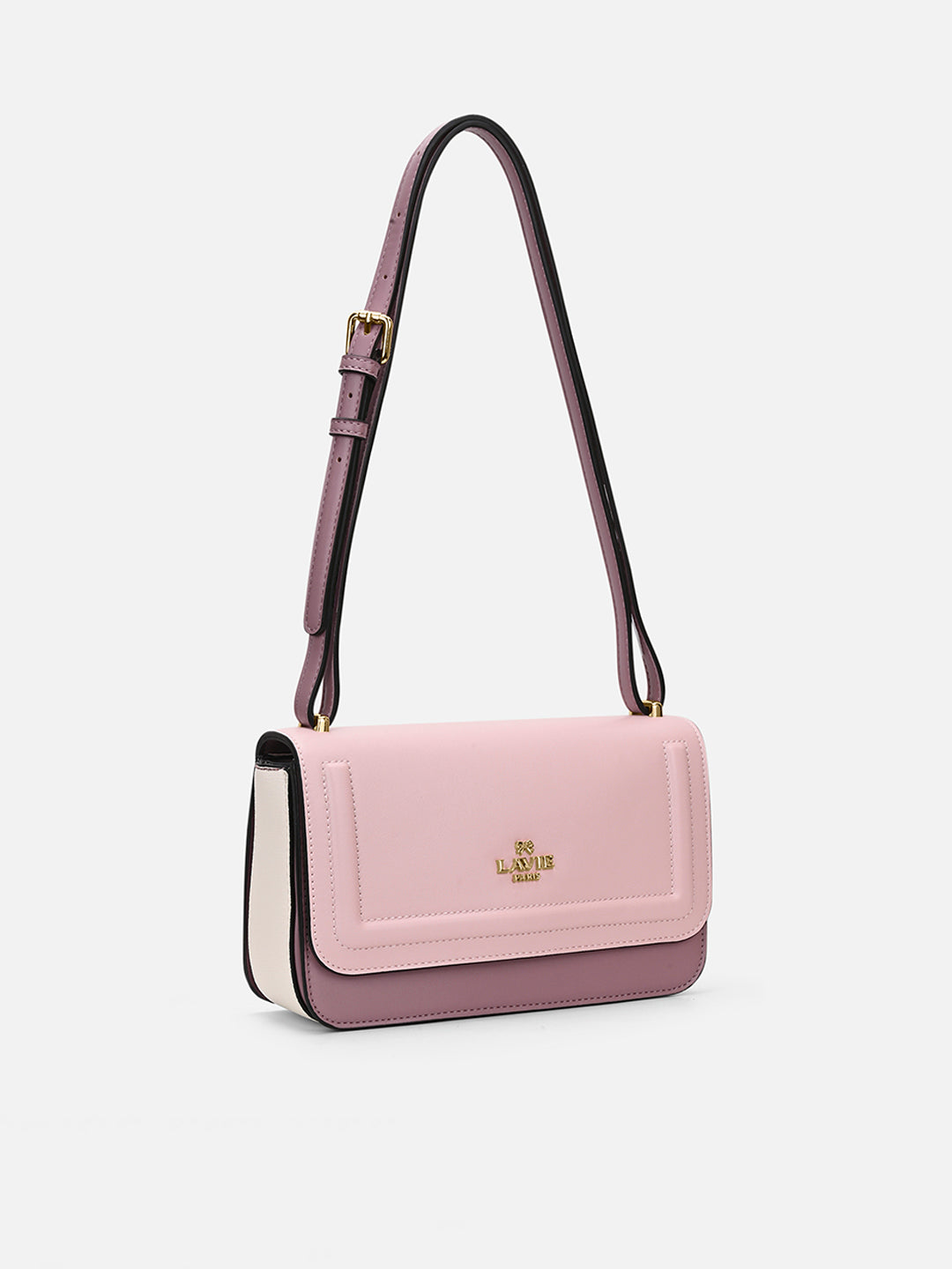 Camelia 3 Compartment Medium Flap Sling Bag Pink