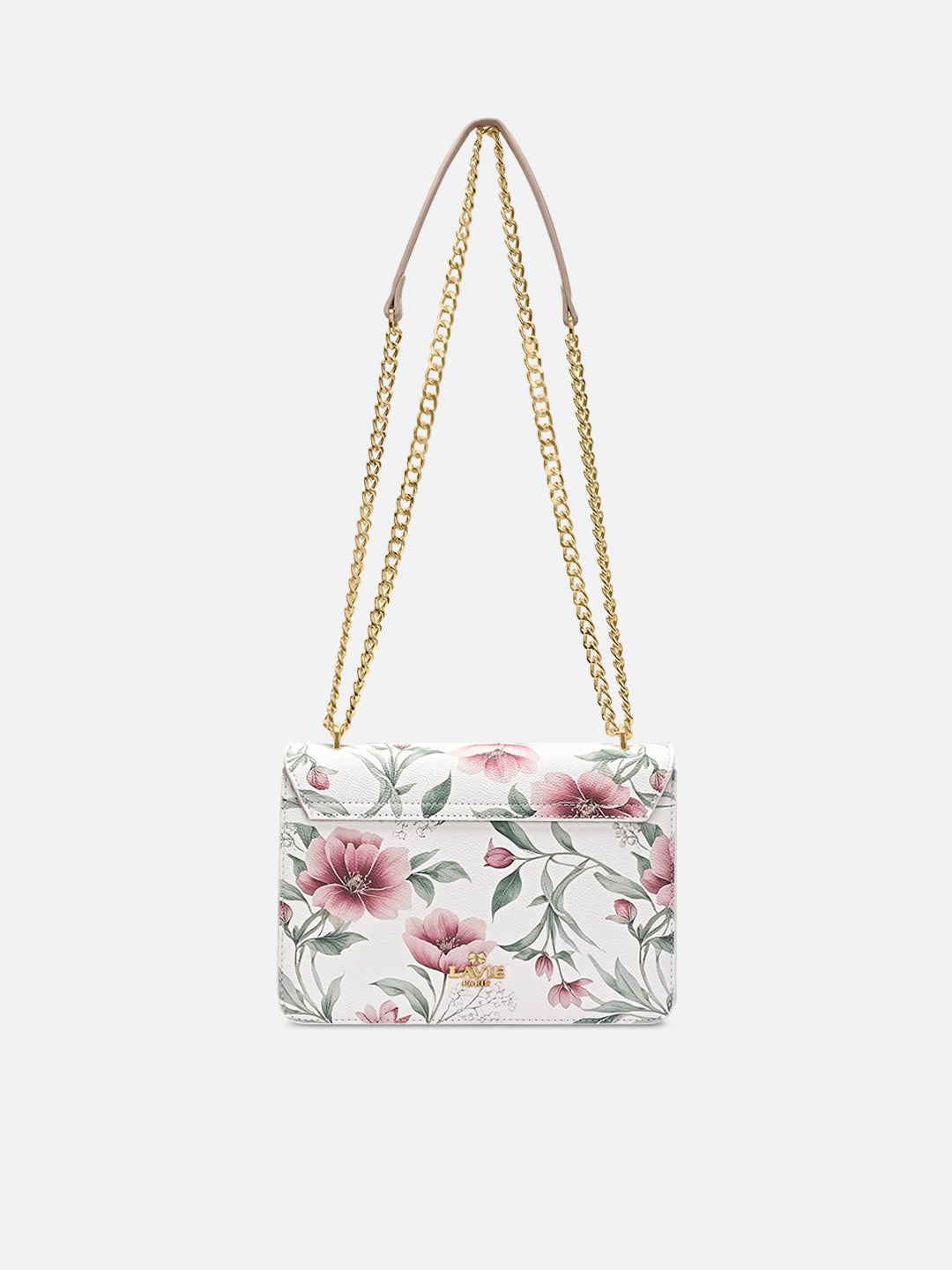 Fluer Medium Flap Sling Bag White