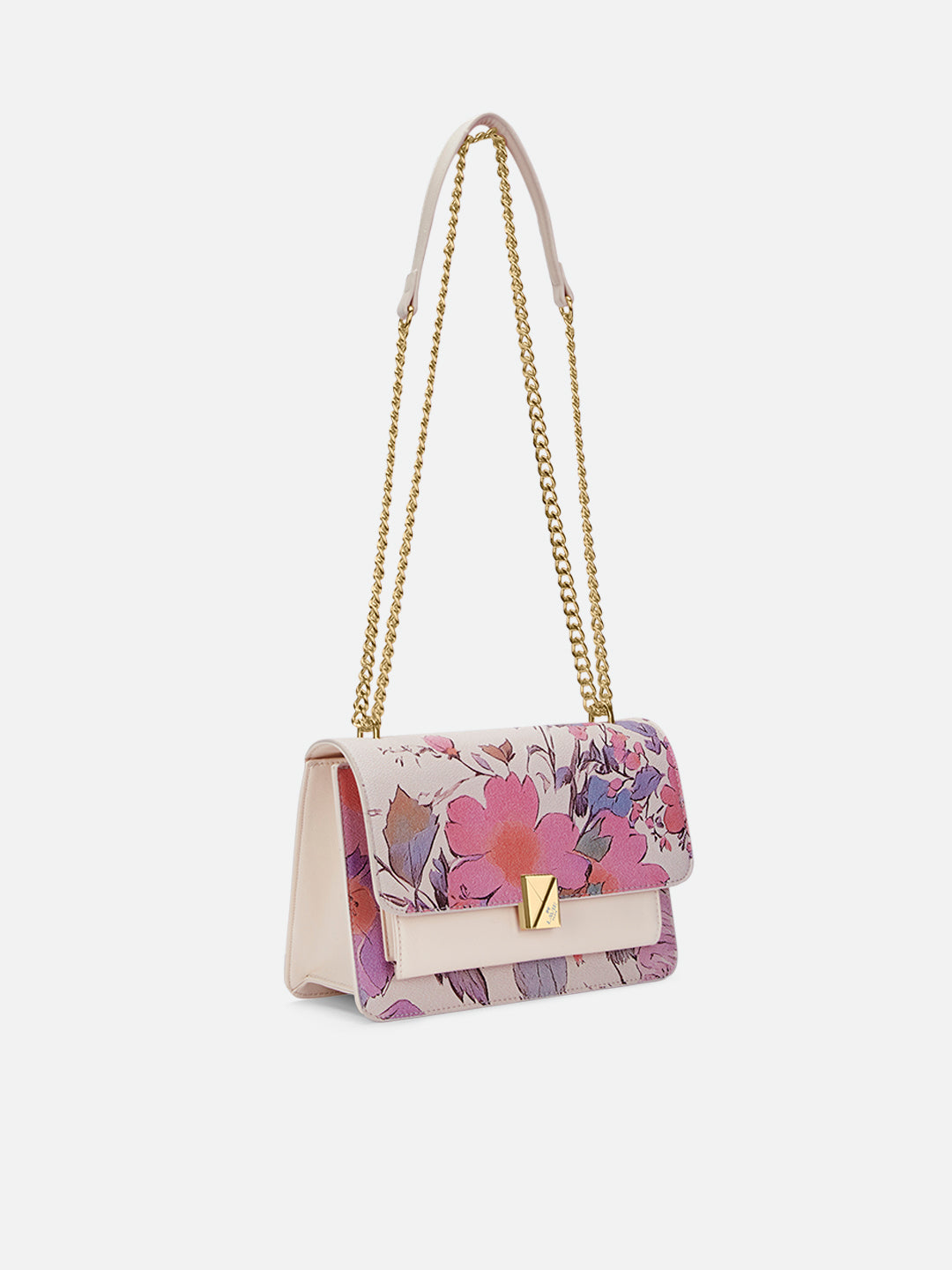 Fluer Medium Flap Sling Bag Pink