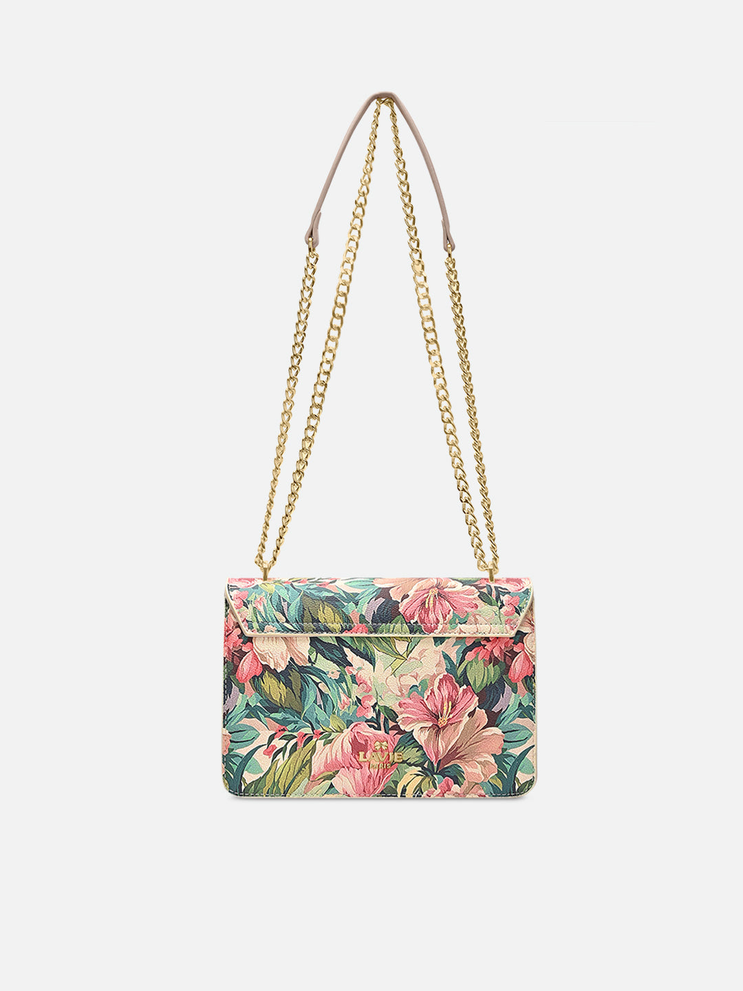 Fluer Medium Flap Sling Bag Green